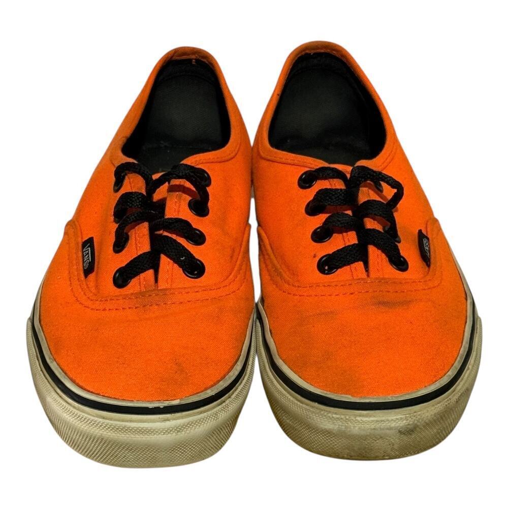Vans Authentic Orange Canvas Low-Top Sneakers Women’s Size 7 - Picture 3 of 8